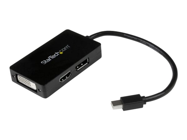 Startech Travel A/V adapter - 3-in-1 Mini DisplayPort to DisplayPort DVI or HDMI converter (MDP2DPDVHD) - Video adapter - Mini DisplayPort hann til...