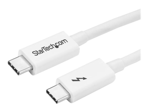 StarTech 3.3ft (1m) Thunderbolt 3 Cable, 20Gbps, 100W PD, 4K Video, Thunderbolt-Certified, Compatible w/ TB4/USB 3.2/DisplayPort - Thunderbolt-kabe...