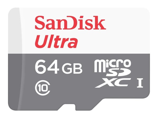 SanDisk Ultra - Flashminnekort (microSDXC til SD-adapter inkludert) - 64 GB - UHS-I / Class10 - microSDXC UHS-I