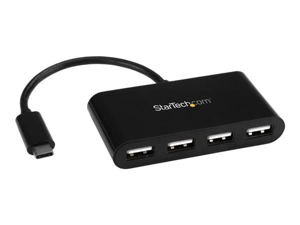 StarTech.com 4-Port USB-C Hub - USB-C to 4x USB-A Hub Adapter - Mini USB 2.0 Hub - Bus-powered USB Type-C Port Expander (ST4200MINIC) - Hub - 4 x U...