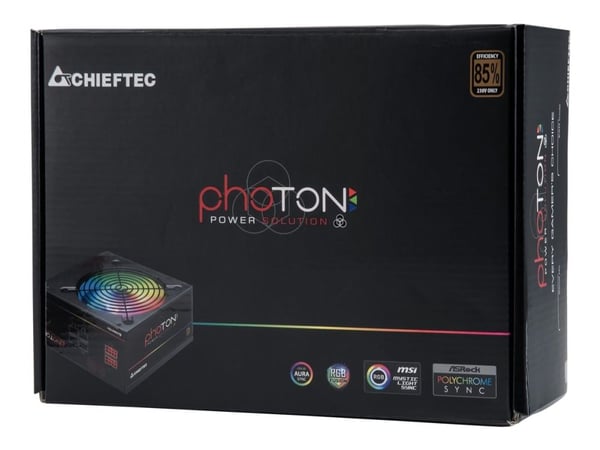 Chieftec Photon Series CTG-750C-RGB - Strømforsyning (intern) - ATX12V 2.3/ EPS12V - AC 230 V - 750 watt - aktiv PFC