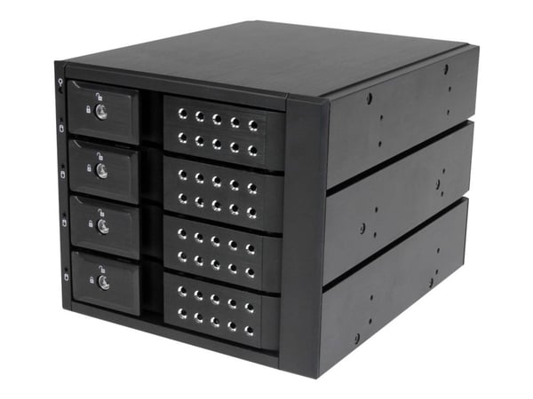 Startech 4-Bay Mobile Rack Backplane - Trayless Hot Swap Mobile Rack Backplane for 3.5in SAS II/SATA III - 6 Gbps HDD (HSB4SATSASBA) - Bevegelig la...
