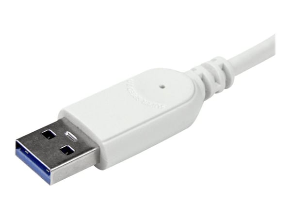 Startech 7 Port Compact USB 3.0 Hub with Built-in Cable - Aluminum USB Hub - Silver USB3 Hub with 20W Power Adapter (ST73007UA) - USB-periferdelesv...