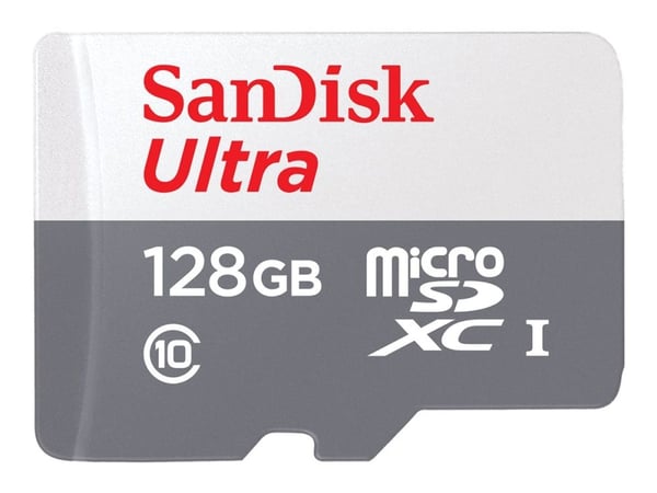 SanDisk Ultra - Flashminnekort (microSDXC til SD-adapter inkludert) - 128 GB - UHS-I / Class10 - microSDXC UHS-I