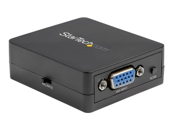 Startech 1080p VGA to RCA and S-Video Converter - USB Powered - Video adapter - VGA / S-Video / sammensatt video - HD-15 (VGA) hunn til 4-pins mini...