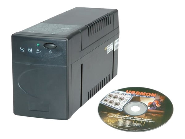 VERDI 600 - UPS - AC 230 V - 420 Watt - 600 VA - USB - utgang-stikkforbindelse: 2 - sort