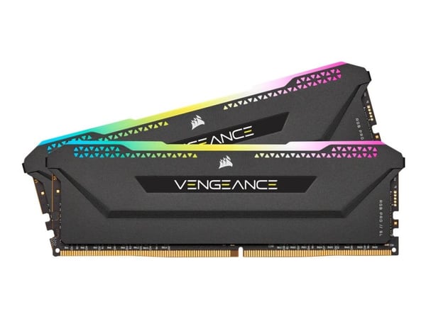 CORSAIR Vengeance RGB PRO SL - DDR4 - sett - 16 GB: 2 x 8 GB - DIMM 288-pin - 3200 MT/s / PC4-25600 - CL16 - 1.35 V - ikke-bufret - ikke-ECC - svart