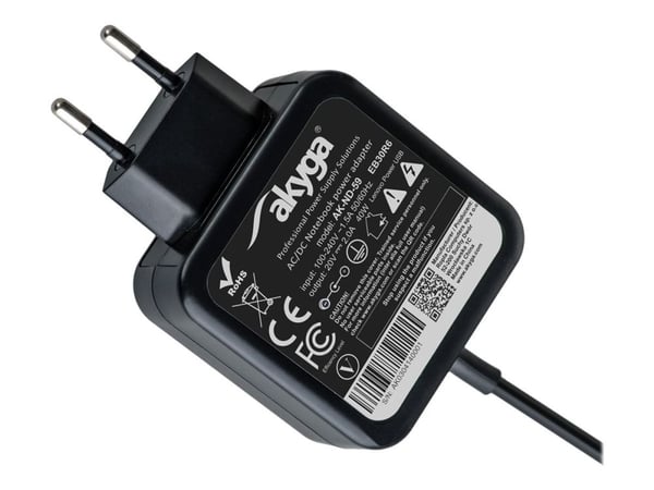 Akyga Dedicated Series AK-ND-59 - Strömadapter - AC 100-250 V - 40 Watt - svart