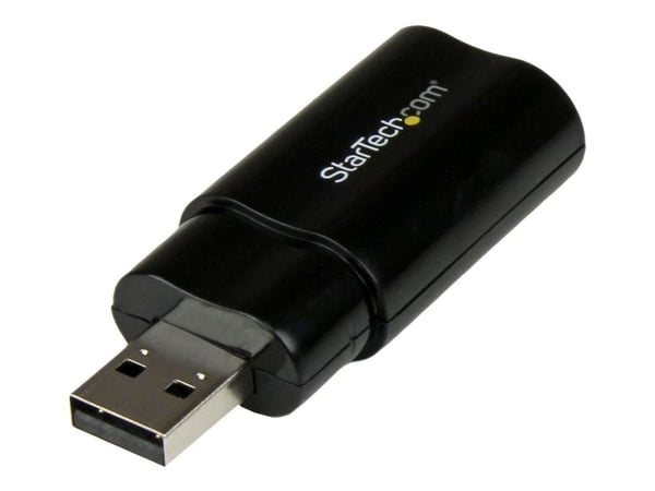StarTech USB Sound Card - 3.5mm Audio Adapter - External Sound Card - Black - External Sound Card (ICUSBAUDIOB) - Lydkort - stereo - USB 2.0 - for ...