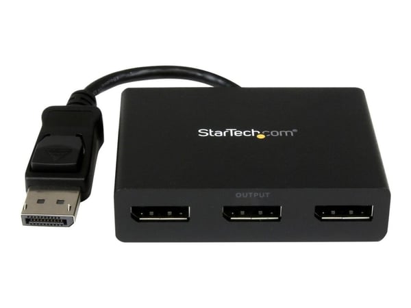 Startech 3-Port Multi Monitor Adapter, DisplayPort 1.2 MST Hub, Dual 4K 30Hz & 1x 1080p, Video Splitter for Extended Desktop Mode on Windows PCs On...