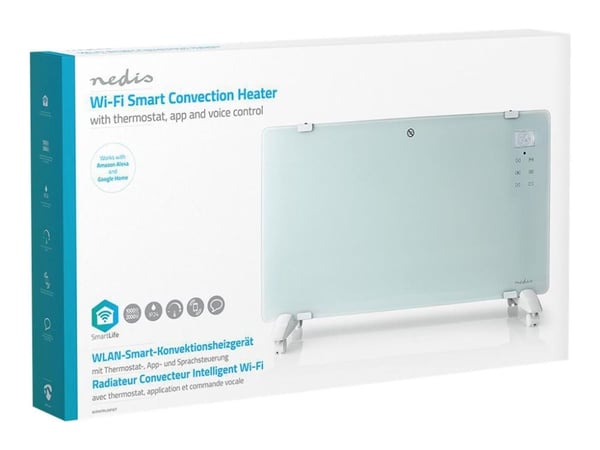 Nedis - Varmer - veggmontert, frittstående - 2 kW - hvit