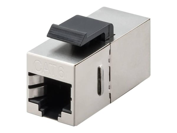 MicroConnect - Modulinnlegg - CAT 6 - STP - RJ-45 - svart, sølv