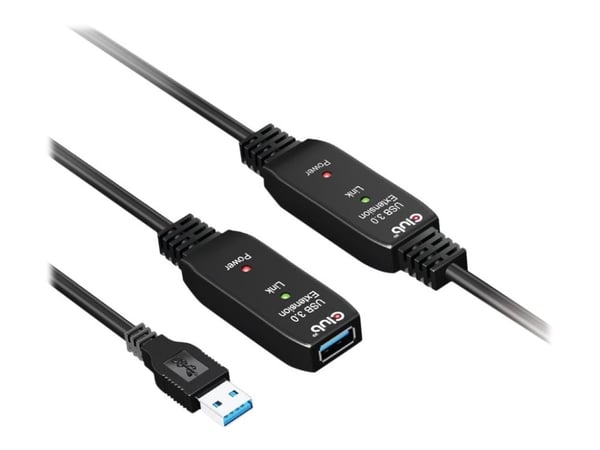 Club 3D - USB forlængerkabel - USB Type A (han) til USB Type A (hun) - USB 3.2 Gen 1 - 10 m - aktiivinen