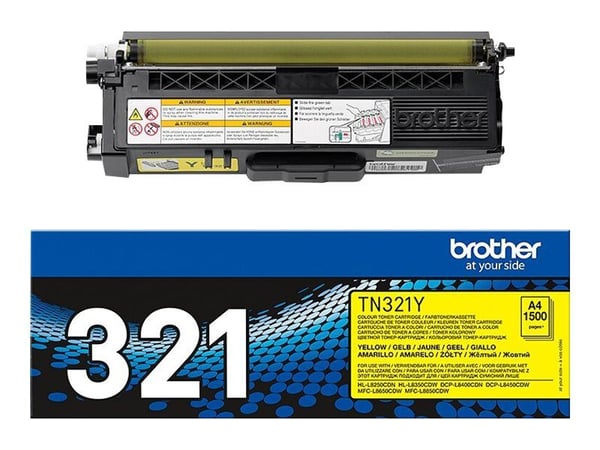 Brother TN-321Y, 1500 sivua, Keltainen, 1 kpl