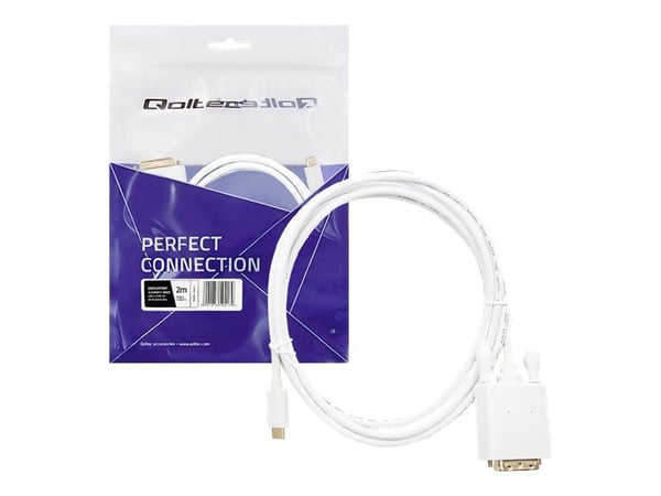 Qoltec - Adapterkabel - USB-C hann til DVI-D hann - 2 m - 4K-støtte