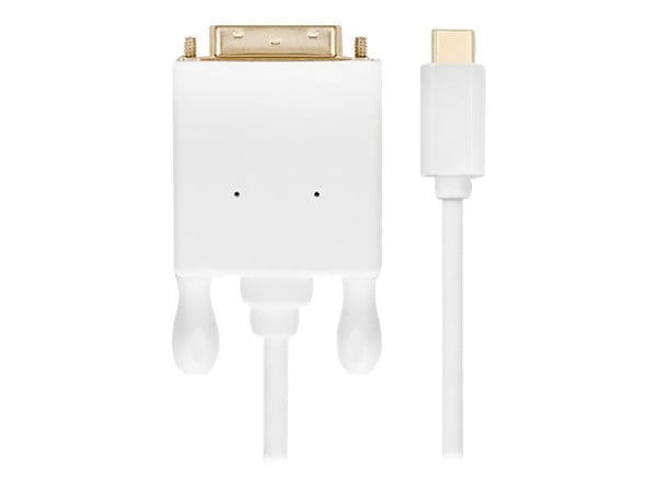 Qoltec - Adapterkabel - USB-C hann til DVI-D hann - 2 m - 4K-støtte