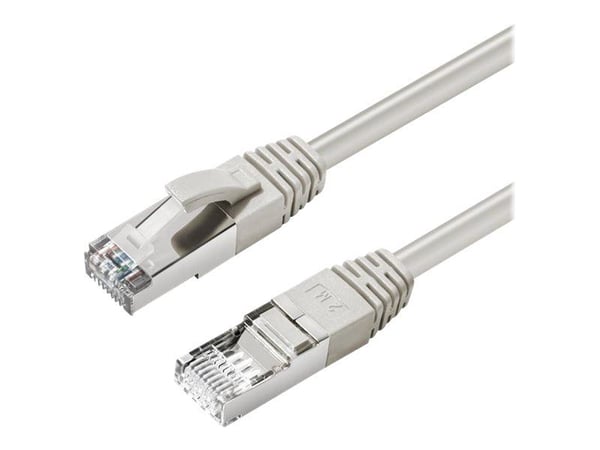 MicroConnect - Koblingskabel - RJ-45 (hann) til RJ-45 (hann) - 7.5 m - 6 mm - S/FTP - CAT 6a - halogenfri, innendørs, formstøpt, uten hindringer - grå