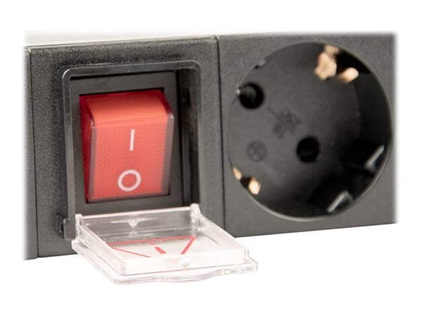 EnerGenie EG-PDU-014 - Strømfordelerenhet (kan monteres i rack) - AC 250 V - 3680 watt - utgangskontakter: 8 (8 x strøm) - 1U - 3 m kabel