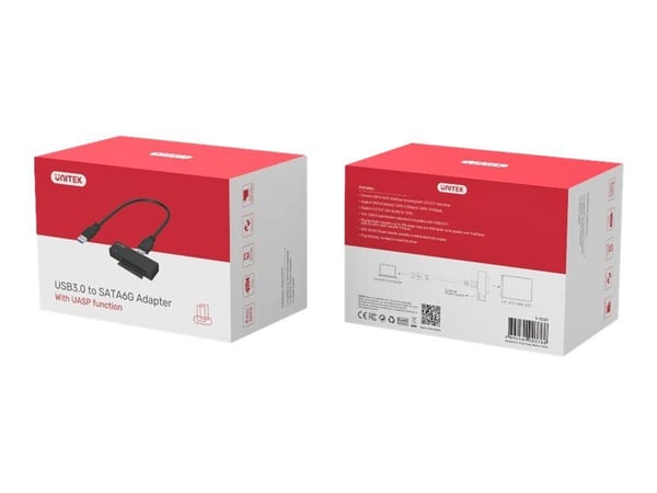 Unitek Y-1039 - Lagringskontroller - 2,5", 3,5" - SATA 6Gb/s - USB 3.0