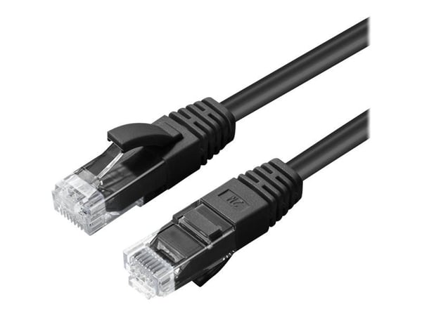 MicroConnect - Koblingskabel - RJ-45 (hann) til RJ-45 (hann) - 5 m - UTP - CAT 6a - med støvel, halogenfri, formstøpt, rund, uten hindringer - svart