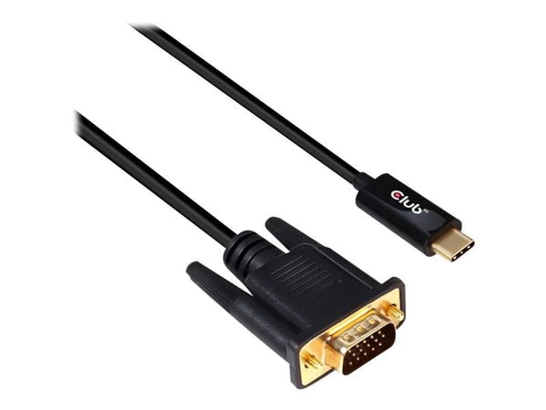 Club 3D - Sovitinkaapeli - USB-C han til HD-15 (VGA) han - 5 m - aktiivinen