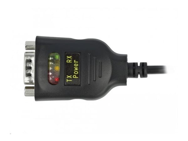 Delock Adapter USB Type-C to 1 x Serial RS-232 DB9 with 15 kV ESD protection - Seriell adapter - USB-C - RS-232 x 1 - svart