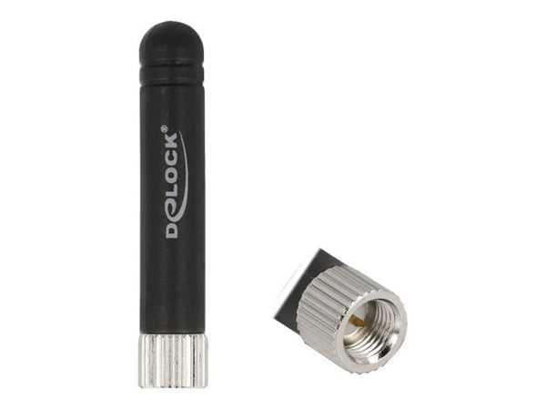 Delock LPWAN Antenna SMA plug 1.6 dBi omnidirectional fixed - Antenne - Smart Home - 1.6 dBi - rundtstrålende - utendørs, innendørs - svart