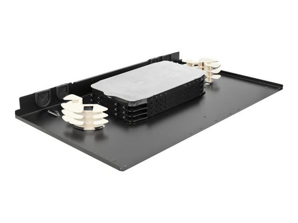 Delock - Spleiseboks for fiberoptikk - svart - 1U - 19"
