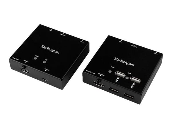 StarTech.com ST121USBHD, AV-lähetin ja -vastaanotin, 50 m, Langallinen, Musta