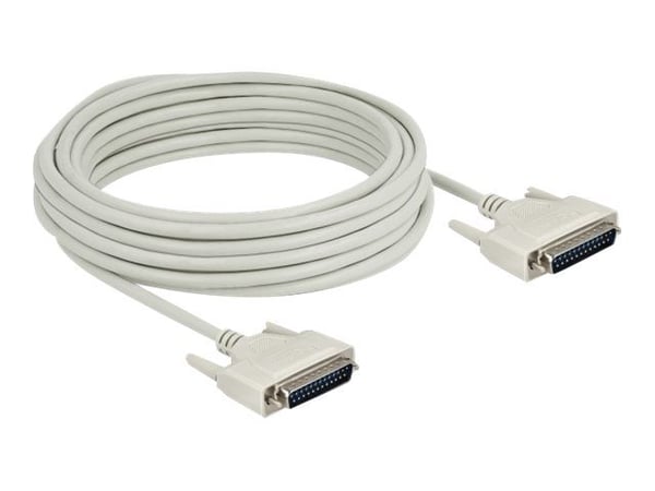 Delock - Seriell kabel - DB-25 (hann) til DB-25 (hann) - 10 m - tommelskruer - beige