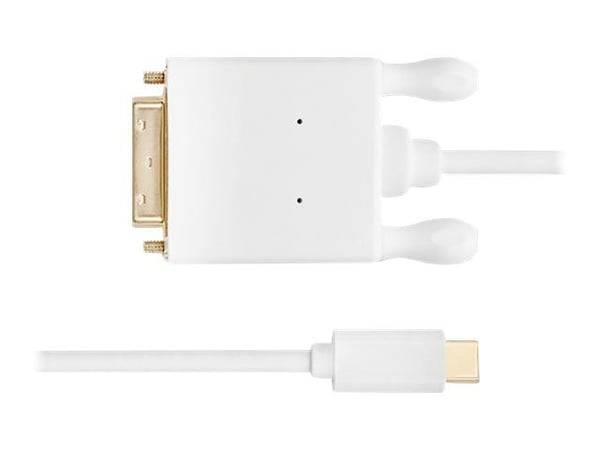 Qoltec - Adapterkabel - USB-C hann til DVI-D hann - 2 m - 4K-støtte