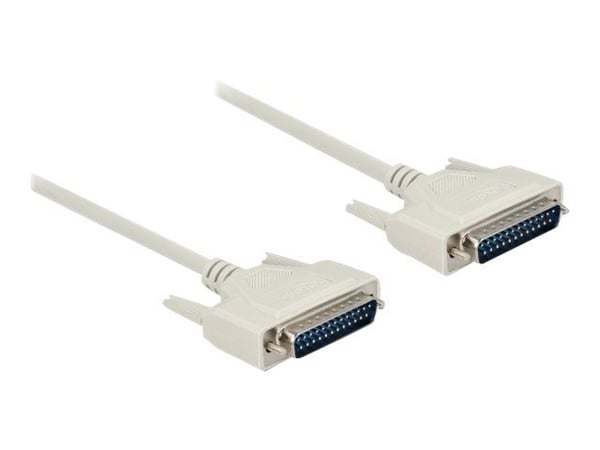 Delock - Seriell kabel - DB-25 (hann) til DB-25 (hann) - 1 m - tommelskruer - beige