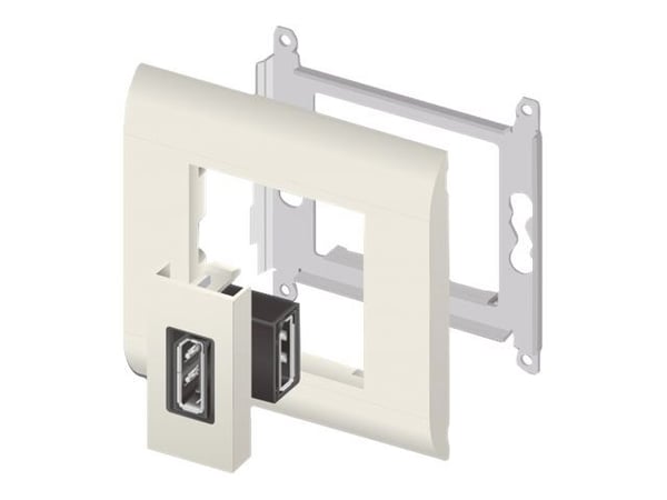 Delock - Easy 45 - click i-moduuli - DP - valkoinen, RAL 9003