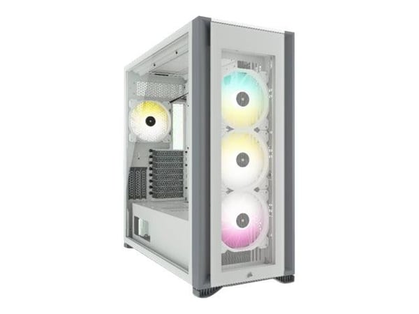 CORSAIR iCUE 7000X RGB - FT - utökad ATX - genomskinlig sidopanel (härdat glas) - ingen strömförsörjning (ATX) - vit - USB/ljud
