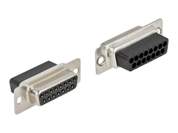 Delock - Seriell kontakt - 15 pin D-Sub (DB-15) (hunn) (en pakke 4)