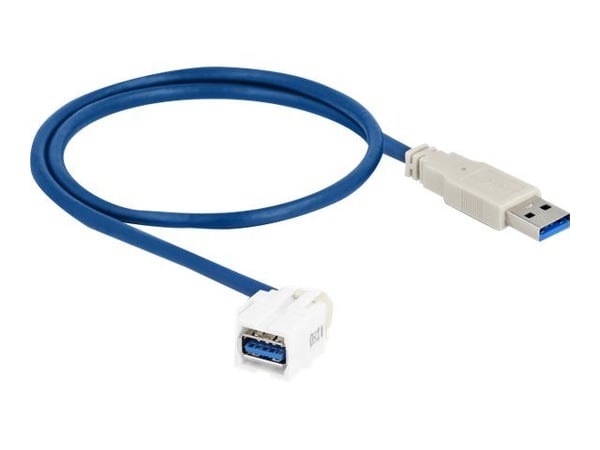 DeLOCK 86871, Tasainen, Valkoinen, USB A, USB A, Naaras, Uros