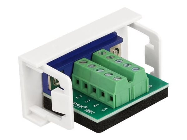 Delock - Easy 45 - trykklåsmodul - 9-pin D-Sub ( female ) - hvit, RAL 9003