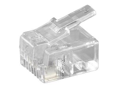 Microconnect KON501-10R, RJ-11 6P4C, Läpinäkyvä, 10 g, 10 kpl, 156 mm, 120 mm