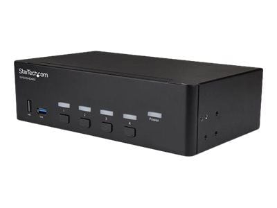 Startech StarTech.com 4-Port Dual Monitor HDMI KVM Switch with Audio & USB 3.0 hub - 4K 30Hz - 4 PC Mac Computer KVM Switch Box for HDMI Display (S...