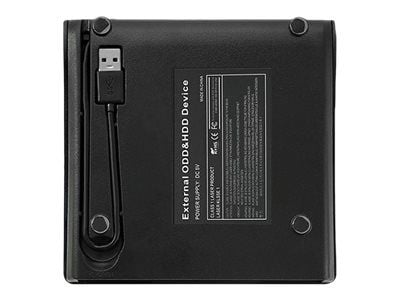Qoltec - Platestasjon - DVD±RW - 8x - SuperSpeed USB 3.0 - ekstern - svart
