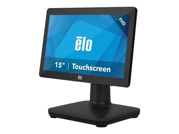 EloPOS System - Med I/O Hub Stand - alt-i-ett 1 x Celeron J4105 / inntil 2.5 GHz - RAM 4 GB - SSD 128 GB - UHD Graphics 600 - Gigabit Ethernet - Wi...