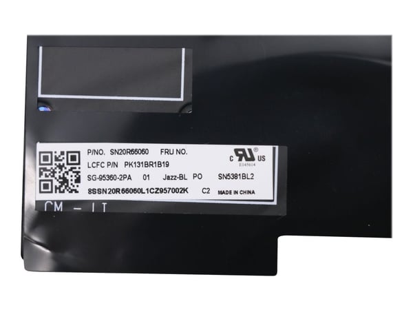 Lite-On - Erstatningstastatur for bærbar PC - med Trackpoint - bakbelysning - QWERTY - Portugisisk - svart - med toppdeksel - for ThinkPad T490s 20...