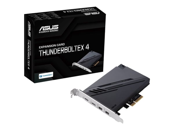 ASUS ThunderboltEX 4 - Thunderbolt-adapter - PCIe 3.0 x4 - Thunderbolt 4 x 2 - svart
