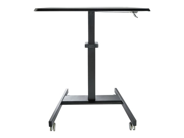 Startech Mobile Standing Desk, Portable Sit Stand Ergonomic Height Adjustable Cart on Wheels, Rolling Computer/Laptop Workstation Table with Lockin...