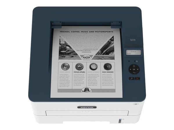 Xerox B230 - Skriver - S/H - laser - Legal/A4 - 600 x 600 dpi - inntil 34 spm - kapasitet: 250 ark - USB 2.0, LAN, Wi-Fi(n), USB 2.0 vert - Green W...
