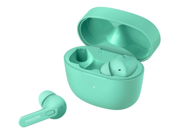 Philips TAT2206GR - True wireless-hodetelefoner med mikrofon - i øret - Bluetooth - lydisolerende - grønn
