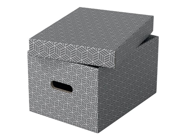 Esselte Aufbewahrungsbox Home M Mittel 3 Stueck Weiss, Varastolaatikko, Harmaa, Suorakulmainen, Pahvi, Kuvio, Sisätila Esselte Aufbewahrungsbox Home M Mittel 3 Stueck Weiss, Varastolaatikko, Harmaa, Suorakulmainen, Pahvi, Kuvio, Sisätila