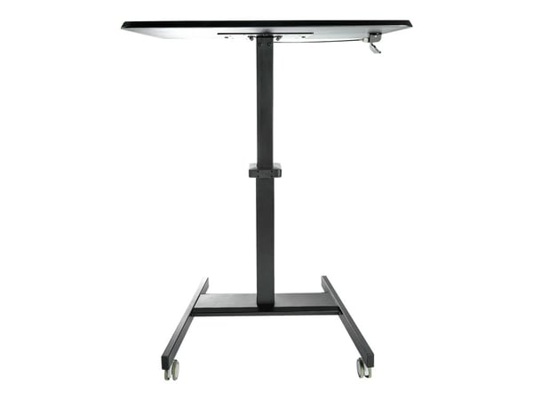 Startech Mobile Standing Desk, Portable Sit Stand Ergonomic Height Adjustable Cart on Wheels, Rolling Computer/Laptop Workstation Table with Lockin...