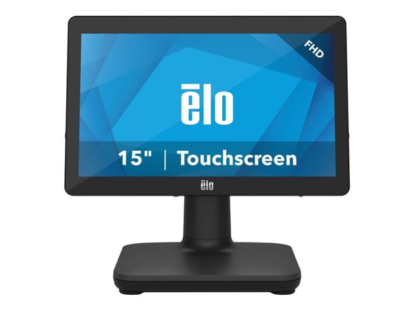 EloPOS System - Med I/O Hub Stand - alt-i-ett 1 x Celeron J4105 / inntil 2.5 GHz - RAM 4 GB - SSD 128 GB - UHD Graphics 600 - Gigabit Ethernet - Wi...