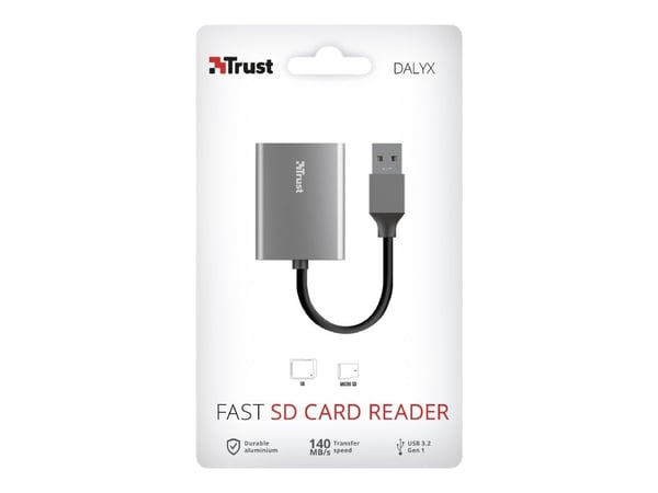 Trust Dalyx - Kortleser (microSD, SDHC, SDXC) - USB 3.2 Gen 1